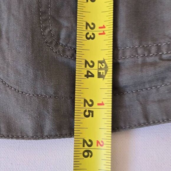 Talbots Womens Linen Blend Button Front Collared Utility Jacket Army Green Small - Picture 7 of 10